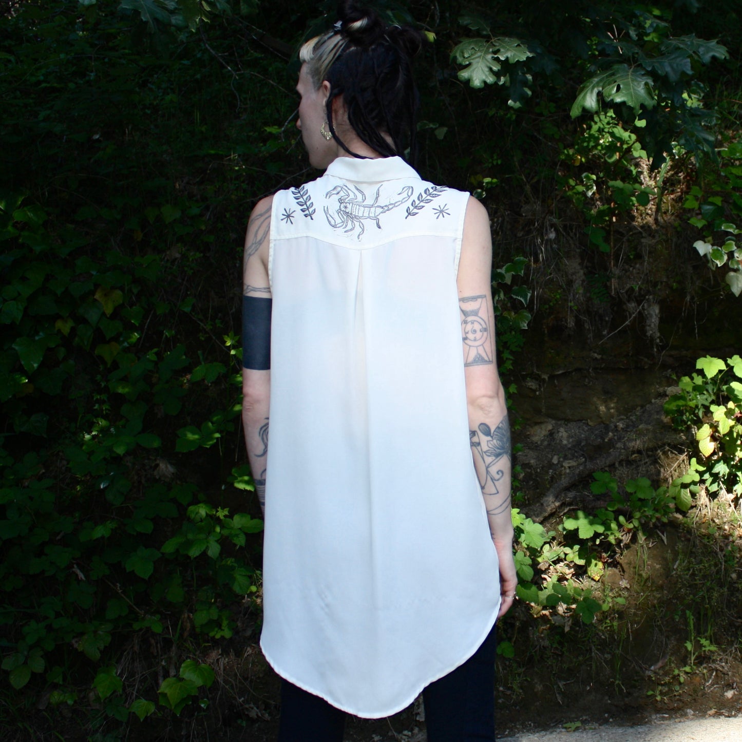 Scorpion sheer button up