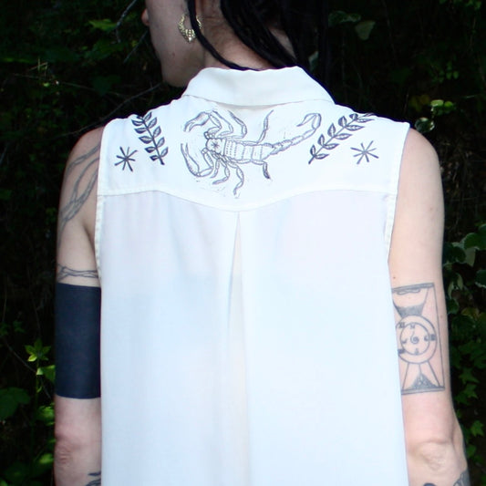 Scorpion sheer button up