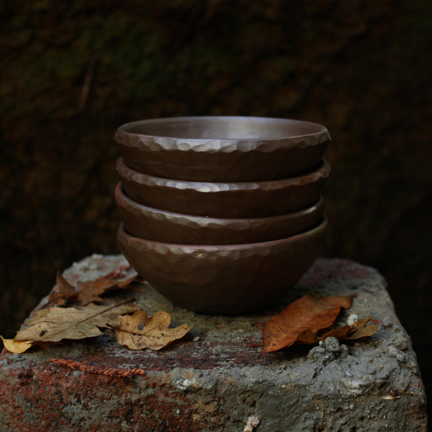Small hammered bowl set