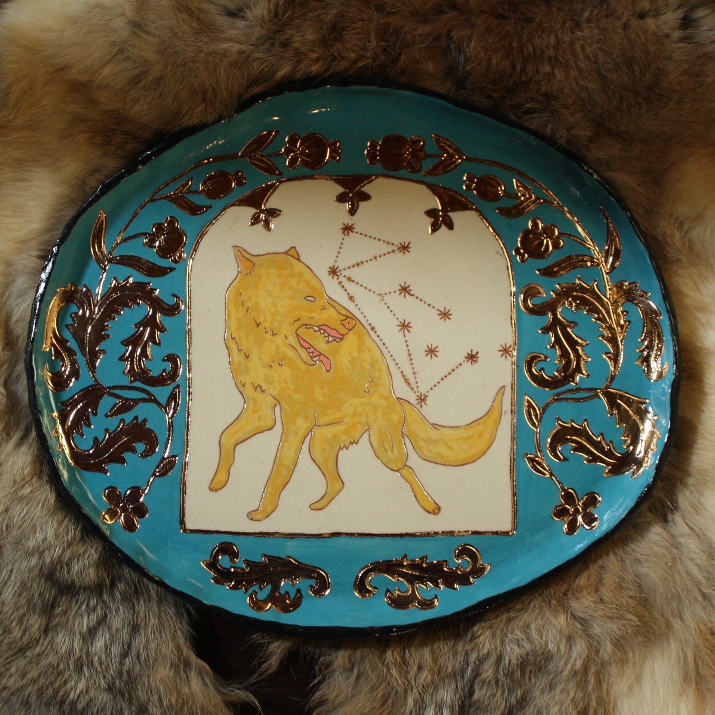 Lupus Constellation Altar Plate